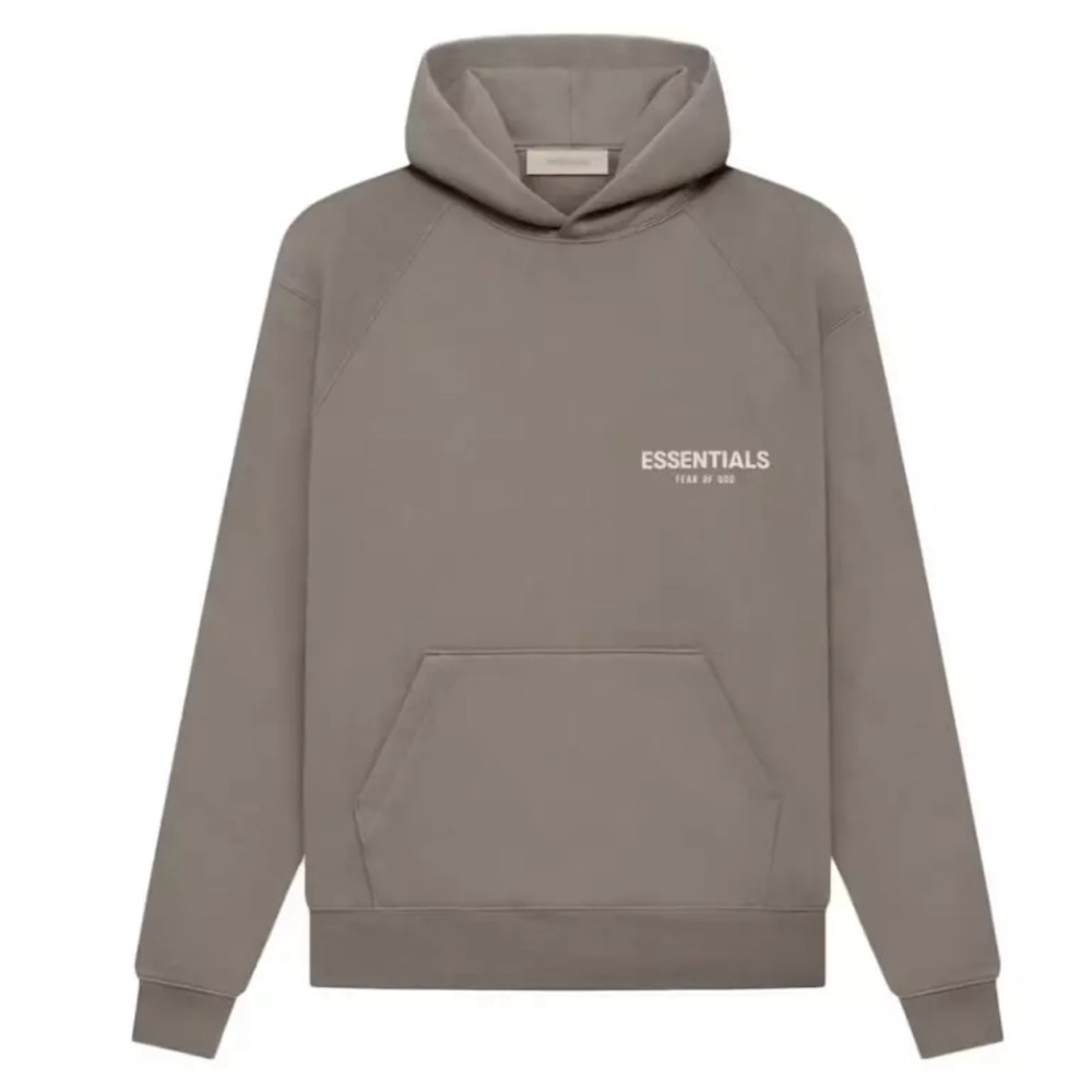 NEW Fear of God Essentials Desert Taupe Hoodie Men's Sz Large. Authentic!